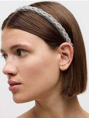 Jcrew Crystal Braided Headband